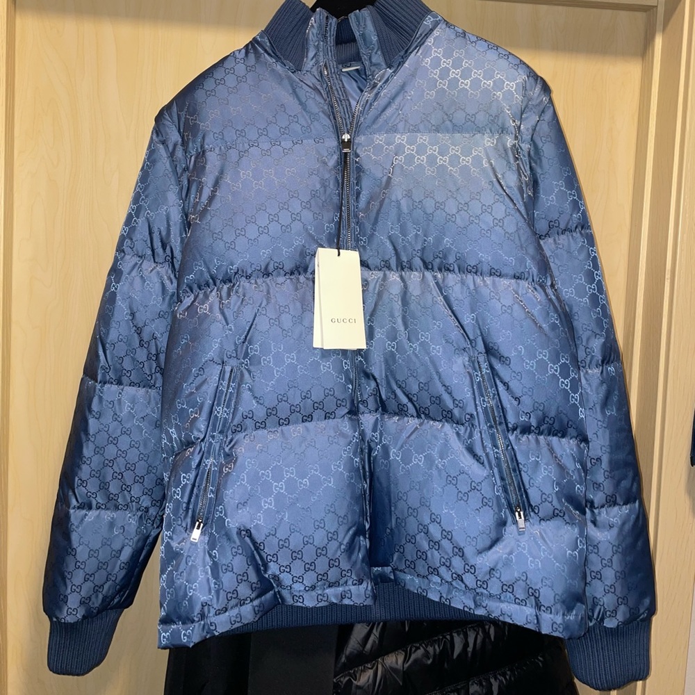 Gucci GG Guccisssima Nylon Puffer w/ detachable hood